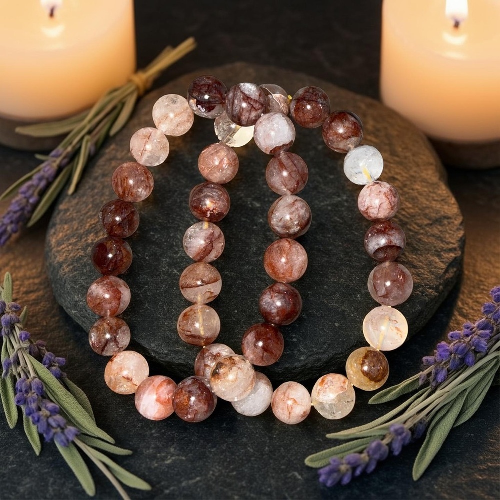 🆕 10mm Fire Quartz Bracelet ❤️